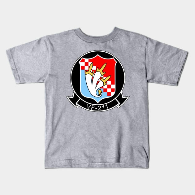 VF-211 Checkmates Squadron Patch Kids T-Shirt by MBK